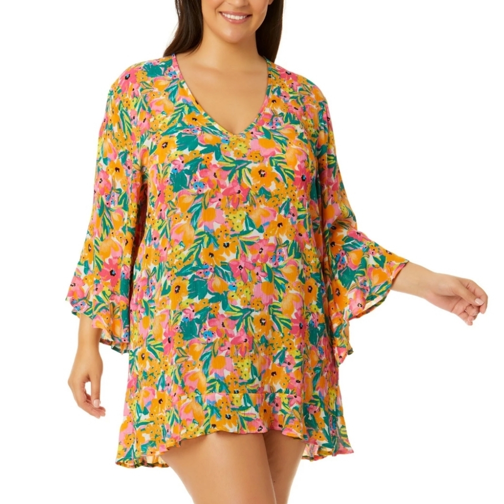 Anne Cole V-Neck Tunic Cover-up *** Size covers Medium to Large ***